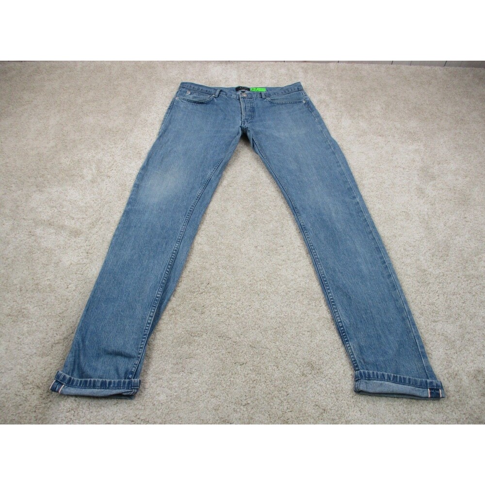 APC Jeans Mens 32 Slim Tapered Leg Blue Selvedge Denim Petit New Standard 32x33